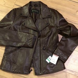 Faux leather jacket